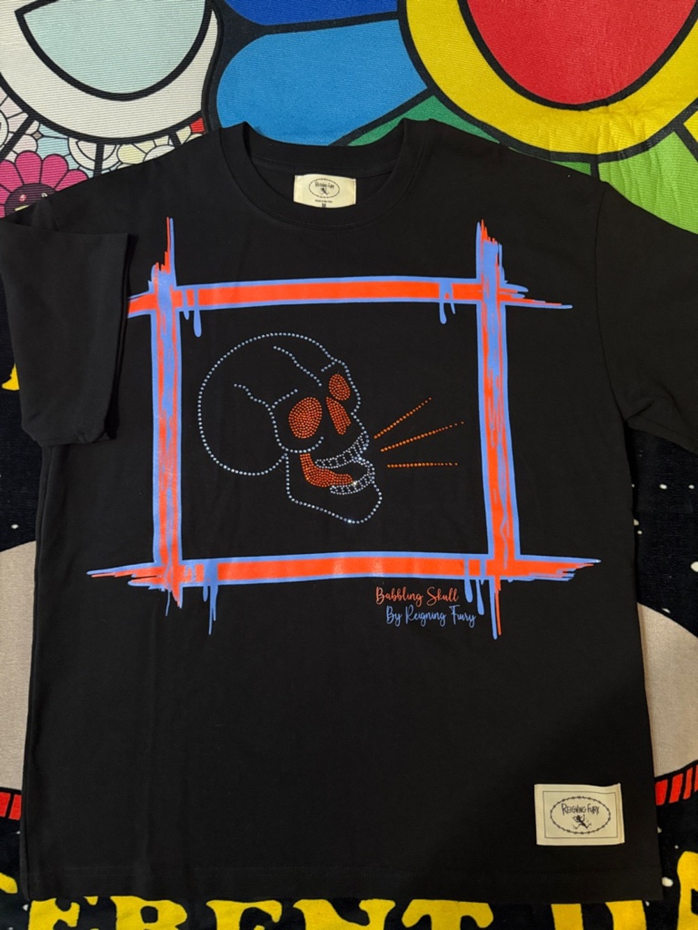 Reigning Fury "Babbling Skull" Tee NWOT